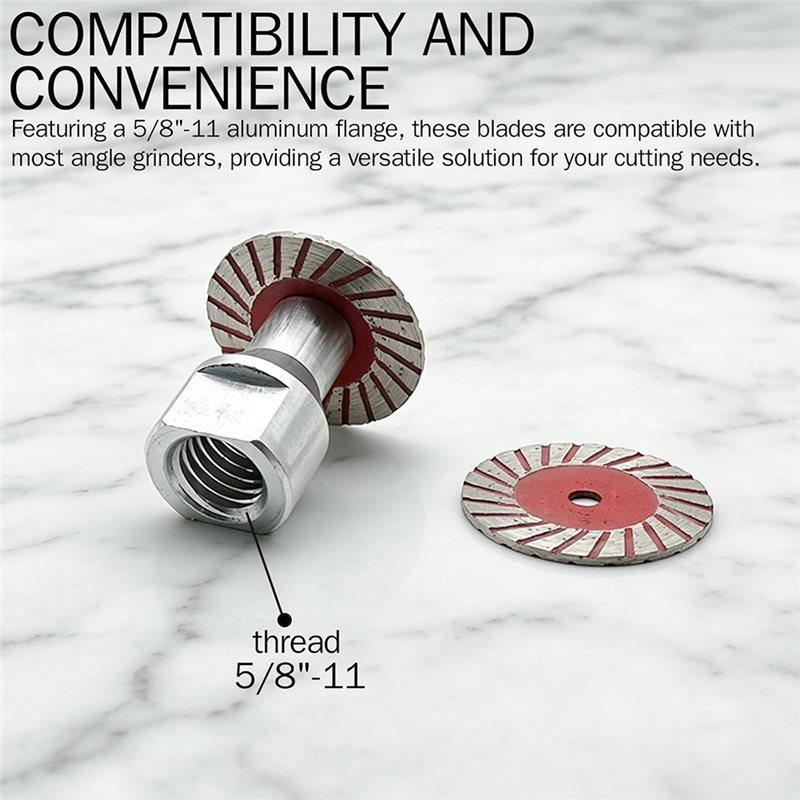 A25F-1.57" Marble Saw Blades Set With 5/8"-11 Flange For Grinders,Stone Cutting In Granite,Marble,Sandstone,Concrete And Tile