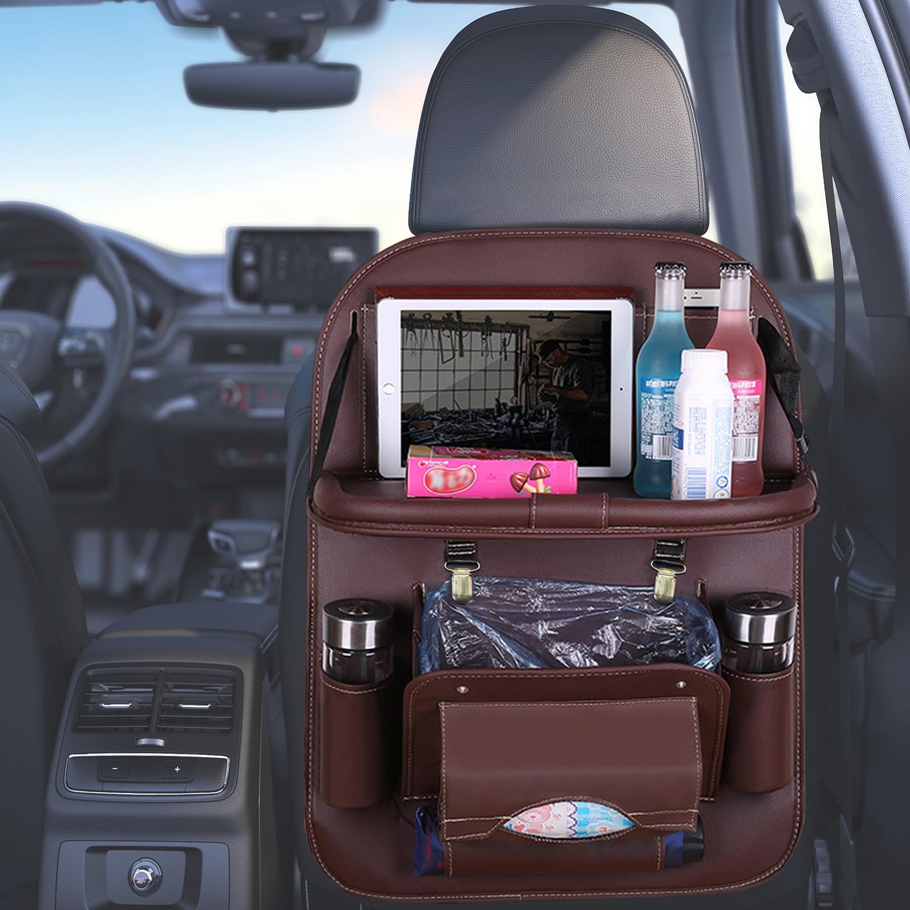 

XXIAOTIAN Car Seatback Rear Seat Seatback Car Storage iPad Storage Folding Large Car Accessories Pocket, Storage, Pocket, Pocket, Dirt-Resistant,