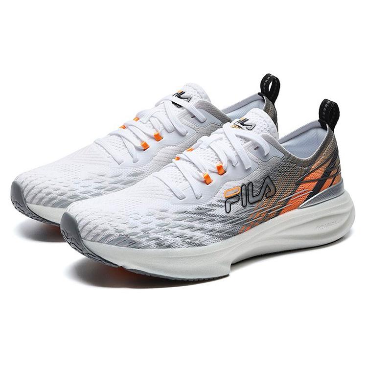 Fila Athletics Energy Comfortable Textile, TPU Low Top Casual Running Shoes Men's White Orange A12M231106FWC