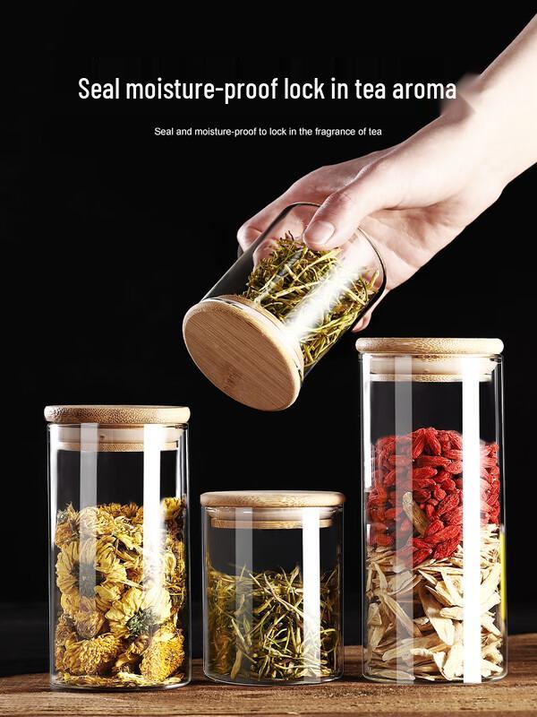 Transparent Strong-Seal Tea Canister