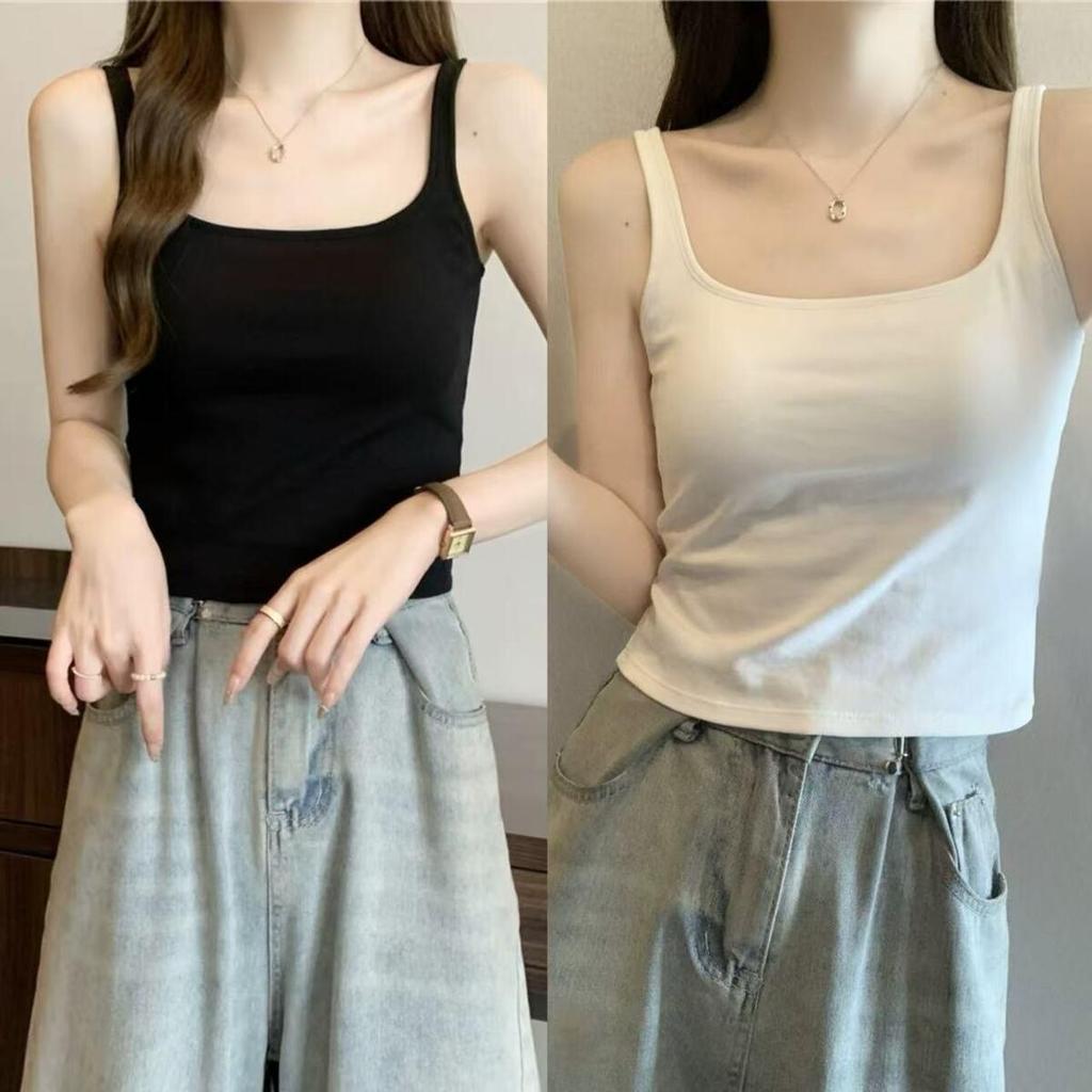 95% Cotton Plus Size Women's Camisole Vest - Slimming Bodycon Sleeveless Top for Spring/Summer