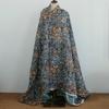 1yard natural pure ramie fabric Retro Literature and Art printing sewing Fashion unique dress robe shirt fabrics for clothing