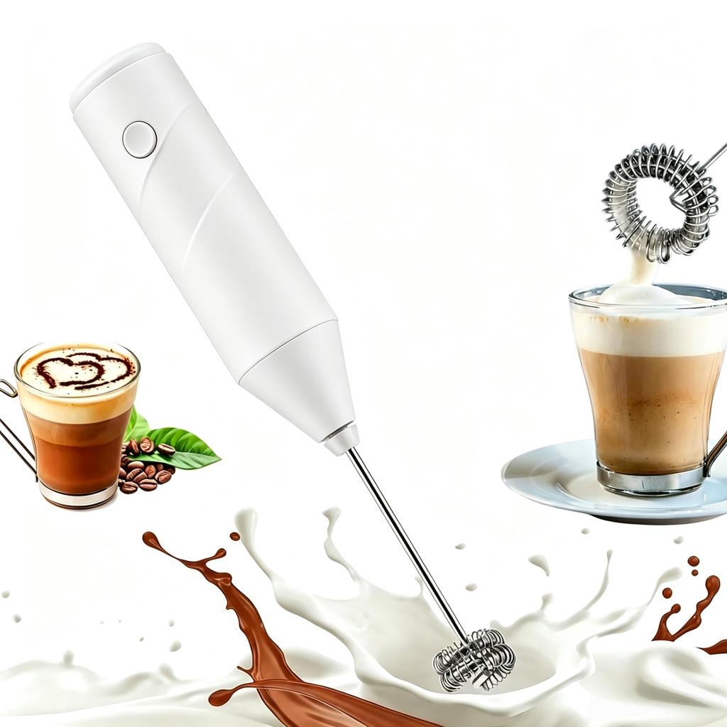 Powerful Milk Frother Handheld Foam Maker, Mini Whisk Mixer for Coffee