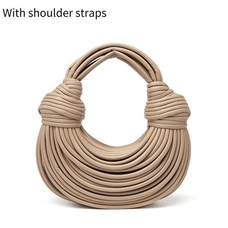 Stylish Gold Shoulder Bag French-inspired Handcrafted Woven Crossbody For Women