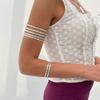 Hip Hop Punk Style Metal Hollow Wave Arm Bracelet Personality Geometric Open Arm Ring Female