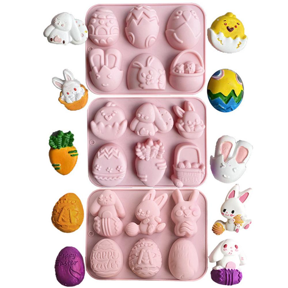 Easter Egg Rabbit Basket Silicone Mold Rabbit Shaped Cake Decorating Tools Bakeware Maker Silicone For Easter Party Home Baking