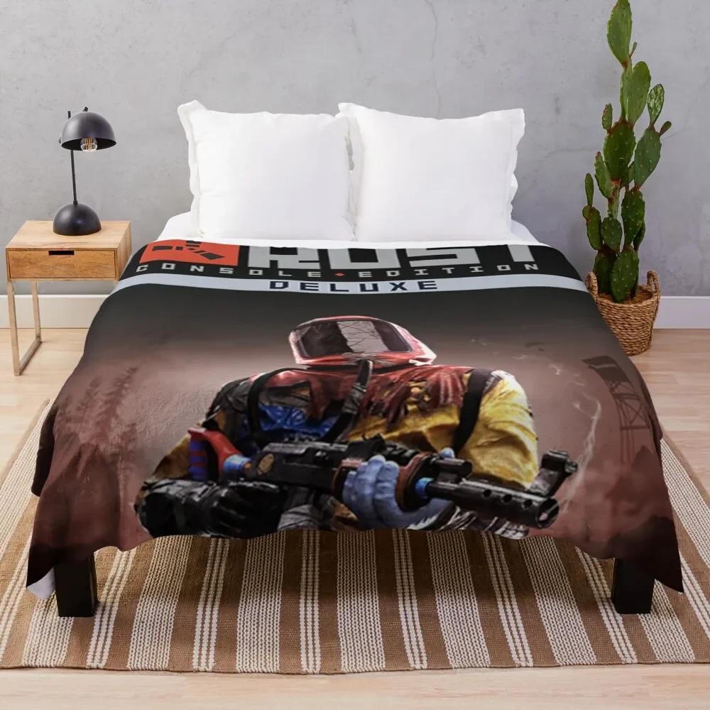 Console Game Rust Throw Blanket Sleeping Bag Bed linens Blankets blankets for beds throw blanket thin blanket Size: 75*100cm, Weight: 230 GSM