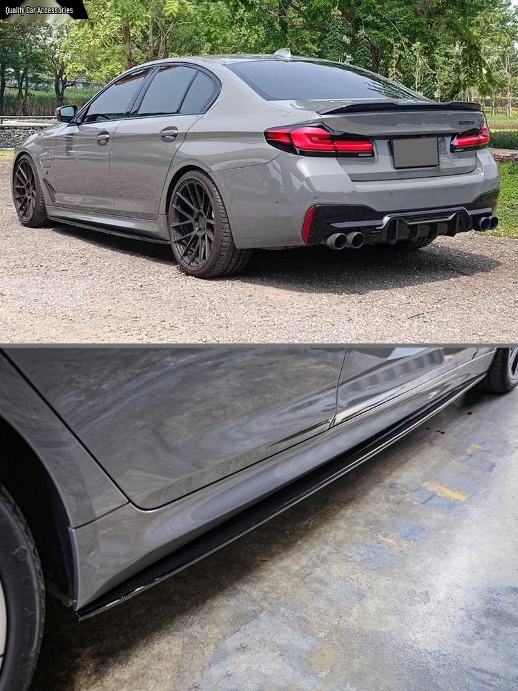 Compatible BMW New 5 Series Front & Rear Lip Kit (525/530Li) - Black Warrior MP Modification Kit.