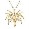 Kinitial Birth Flower Pendants Necklaces For Women Jewelry Ankh Cross Egyptian Leaves Moon Sun Butterfly Chain Choker Collares