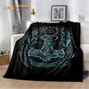 Viking Nordic Odin Valhalla Cartoon Valknut Blanket,Soft Throw Blanket for Home Bedroom Bed Sofa Picnic Office Travel Cover Kids