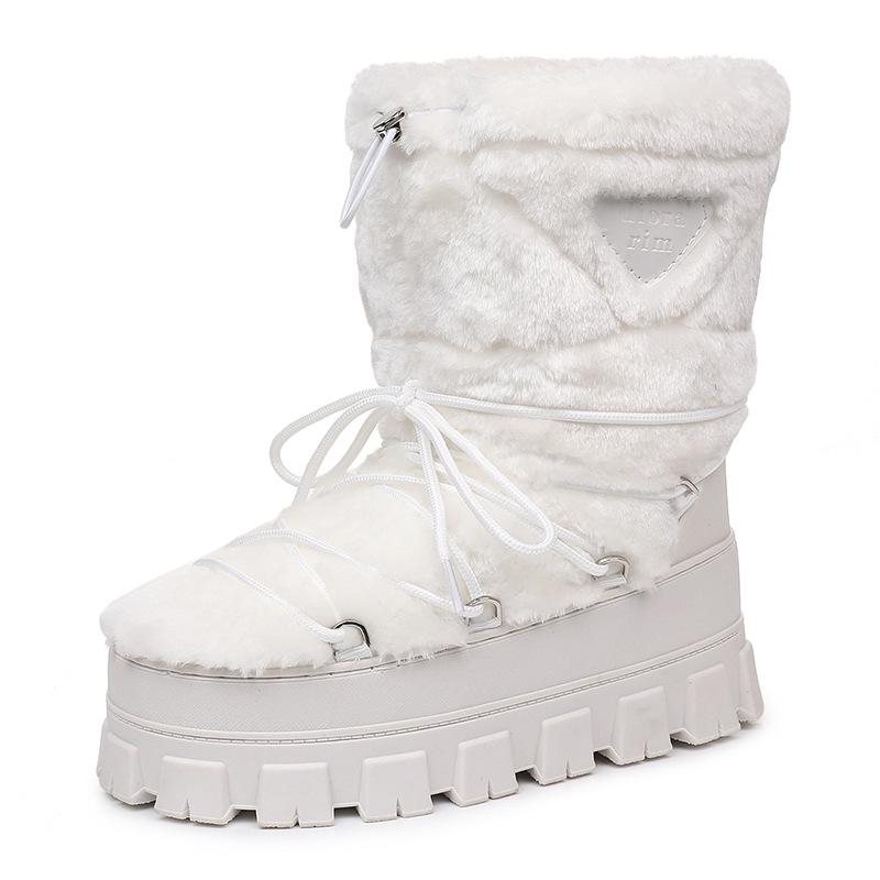 Snow Boots Thick-Soled Snow Boots Women`S