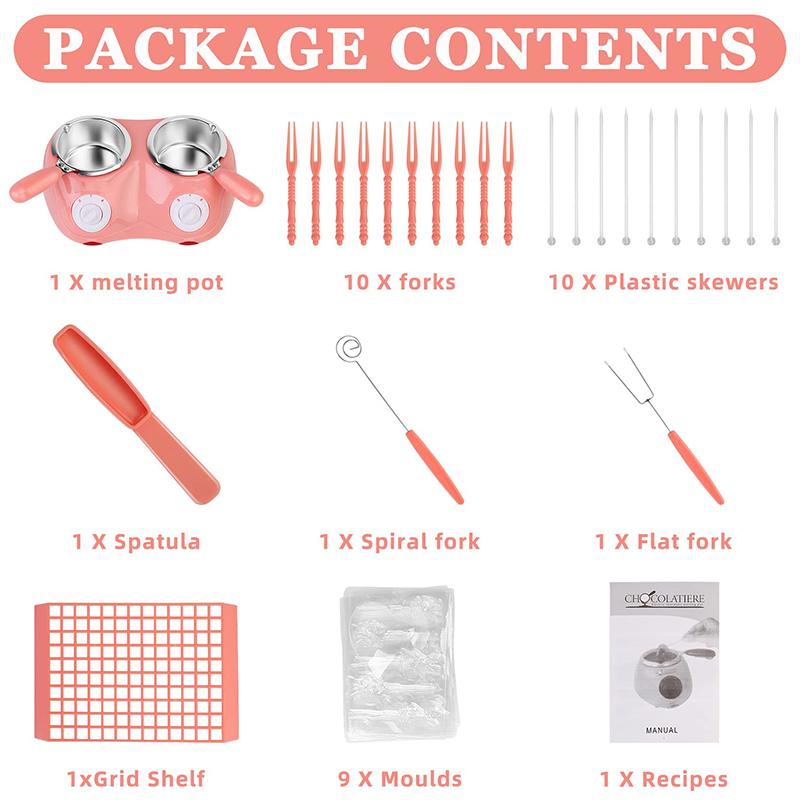 Mini Elektrischer Schokoladen-Schmelztopf Schokoladen-Fonduebrunnenwärmer Maschine Für Milchschokoladenschmelzer Einzel-/Doppeltopf