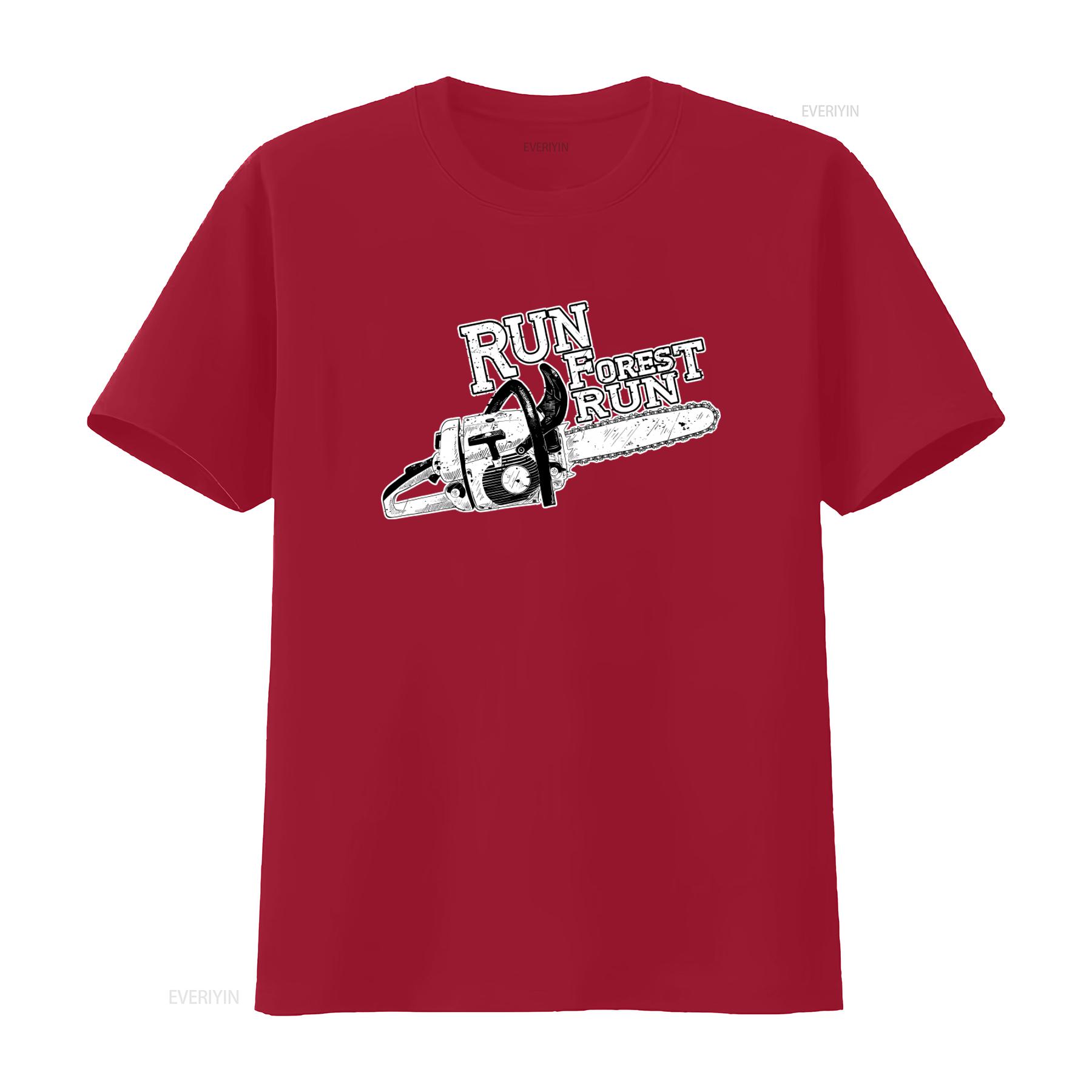 Run Forest Chainsaw T Shirt Black Dmc Style with Running Gump Movie Quote Perfect for Lumberjack Enthusiasts vintage Washed S