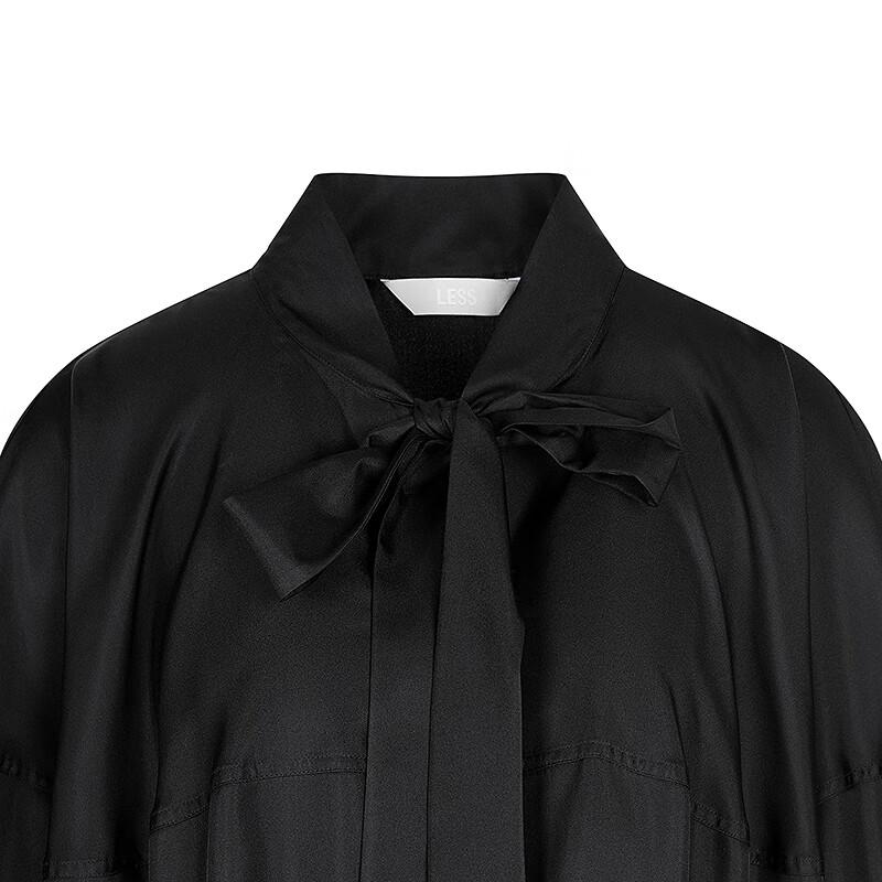 LESS 2025 Summer Mulberry Silk Loose Shirt