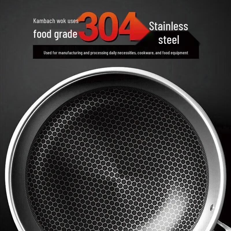 

Kangbach KBH 304 Stainless Steel Flat Bottom Wok