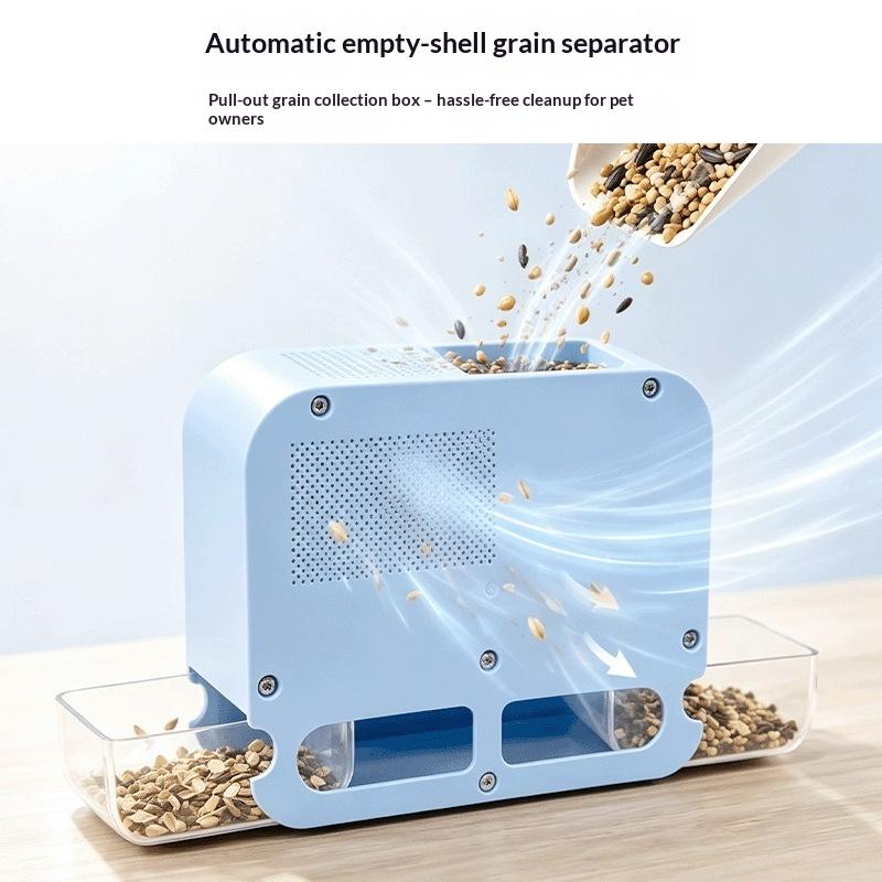 Electric Bird Food Shell Blowing Machine Efficient Adjustable Speed Bird Food Separator Easy Cleaning Save Time