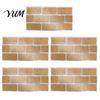 Waterproof Wall Decals for Kitchen 5Pcs Vintage Brick Tile Stickers, Oil?Proof Wallpaper, Peel Removable Backsplash Rental & Stick Living Room Home