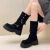 Fashion Retro simple comfortable daily casual short boots for women in autumn winter new fashionable thick soled women's shoes