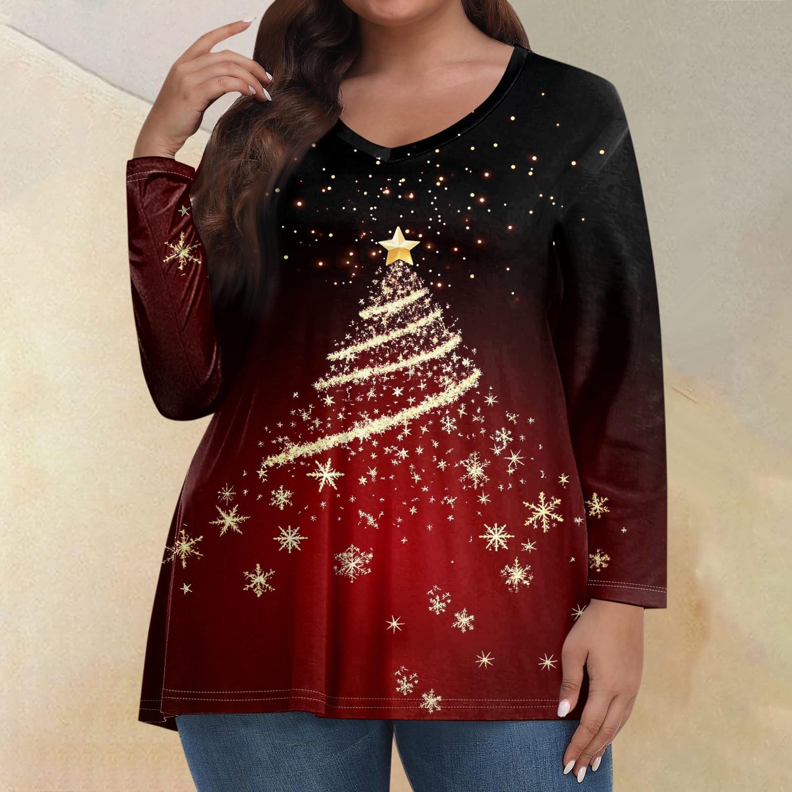 

Женские топы больших размеров с длинным рукавом и принтом, рубашки с V-образным вырезом, повседневная одежда, топы XXXL тёмно-синий