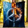 custom Name Text Fire Ice Theme blanket Soft Flannel Blanket Plush Throw Blanket Cozy Sofa Bed Blanket for Home Decor