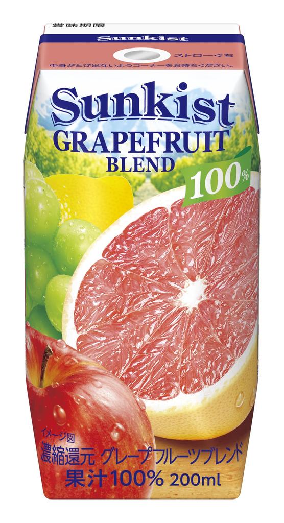 Morinaga Milk Industry Sunkist Grapefruit Blend 200ml X 24 Bottles Room Temperature 100% [Paper Carton, Beverage, Storage]