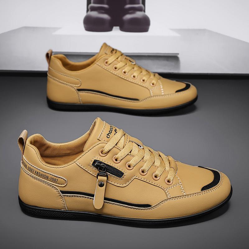 Fashion New Casual Shoes Men Sneakers Outdoor Leather Shoes Walking Shoes Loafers Comfortable Male Footwear Tenis Hombres Black White