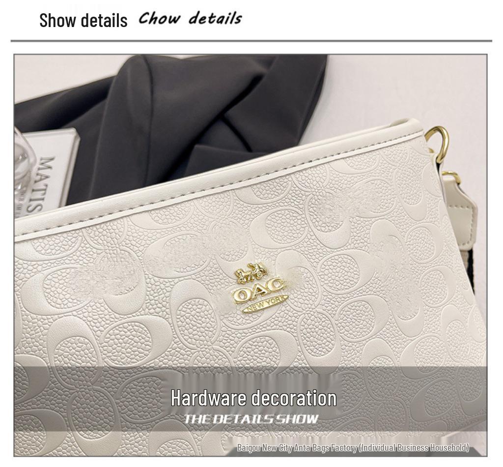 Versatile Women's Handbag: High-End Print with Wide Strap for Shoulder or Crossbody Wear