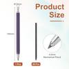 PATIKIL 4.0mm Mechanical Pencil Lead Holder, Large Automatic Holder with 20 2B Pencil Leads, for Drawing, Art, and Woodworking, Purple