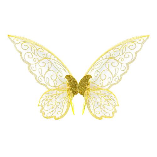 Adult Children's Party Light Gold Butterfly Wings Props Children's Day Performance Elf Wings