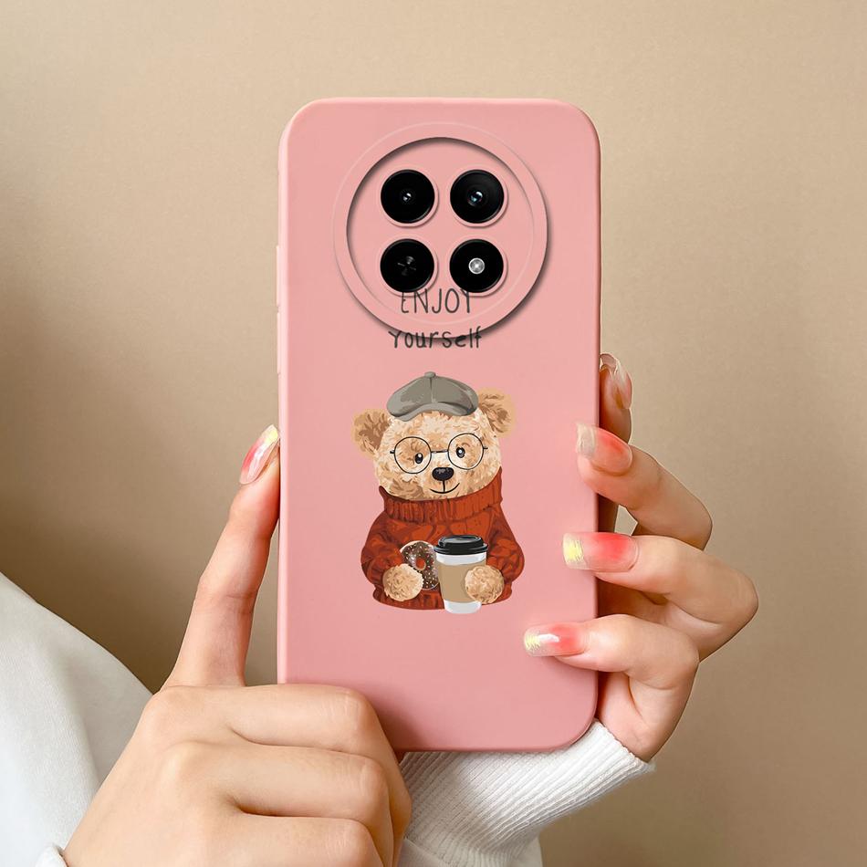 For OPPO Realme 12X 5G Phone Cases Cartoon Liquid Silicone Full Coverage Anti Drop Shell For Realme12 X Back Covers Bumper Funda
