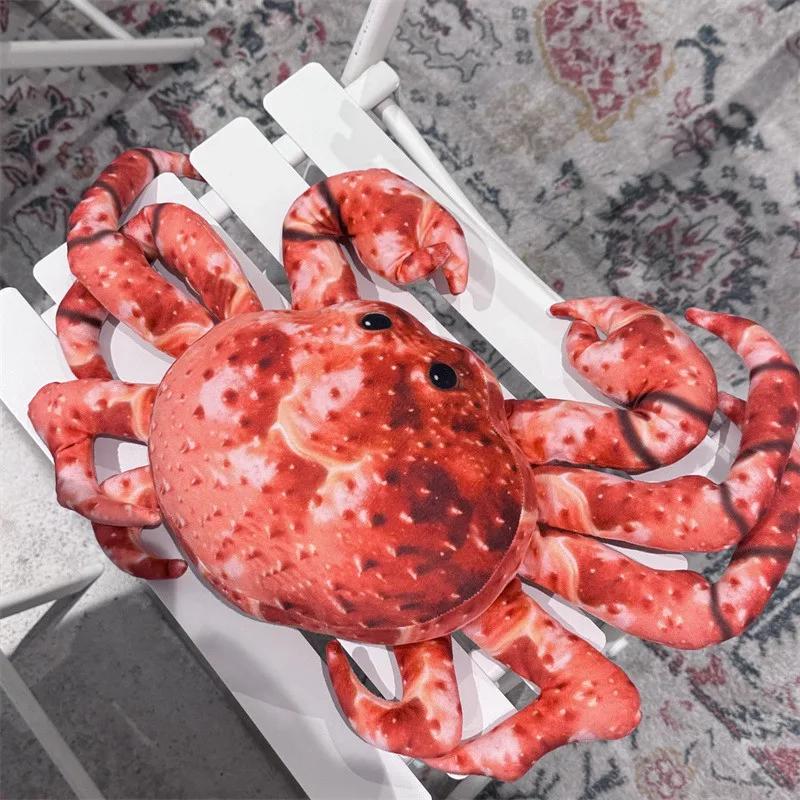 Lifelike Crab Plush Toy Soft ReaListic Crab Stuffed Pendant Doll Key Chain Bag Decoration Toys Birthday Gift Christmas Present