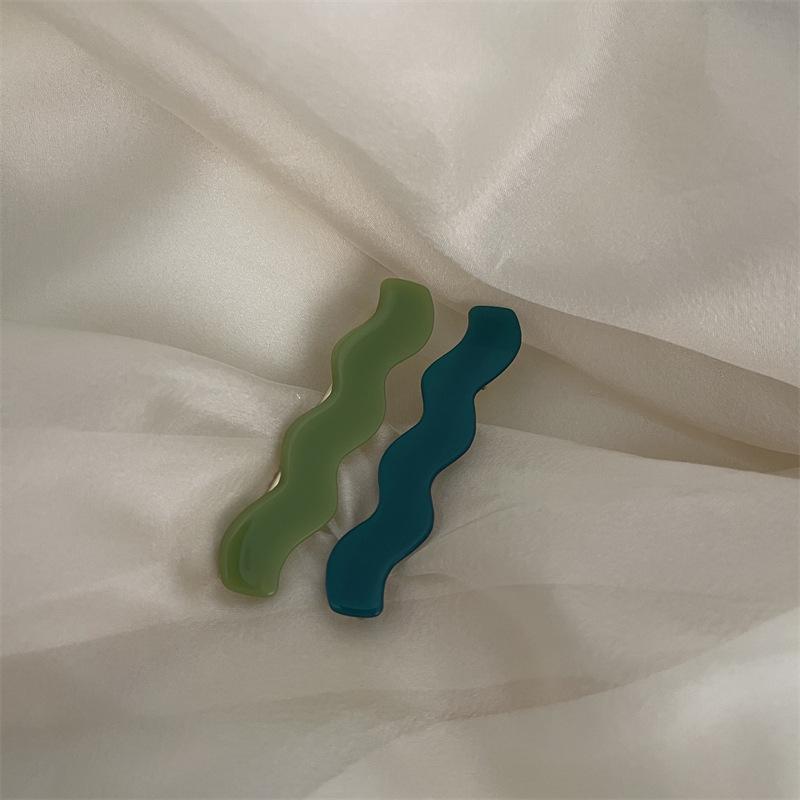 Роскошная заколка для волос с волнистой челкой из ацетата в корейском стиле для женщин