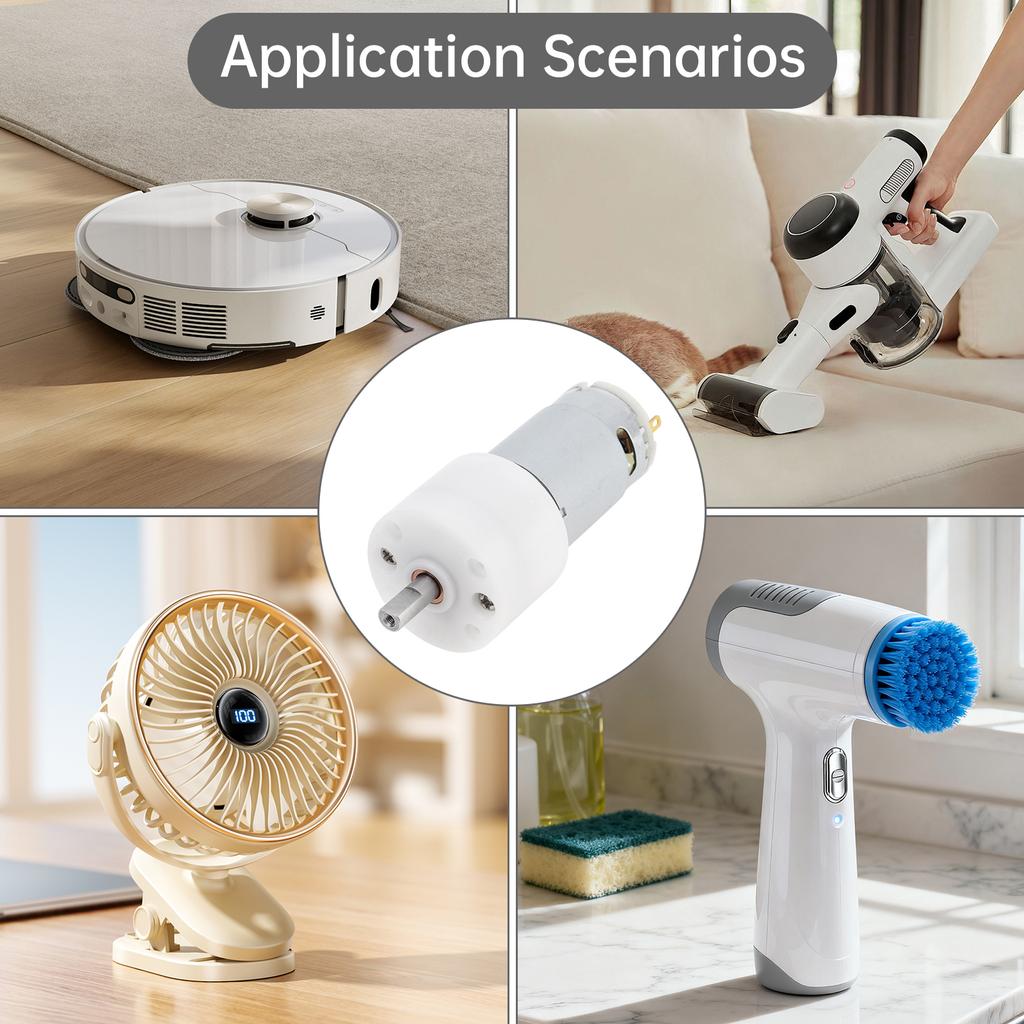 R390 Gear Motor 4V 380RPM D-Shaft High Torque DC Motor Replaceable for Electric Brush Cleaning Shower Brush R 390 Gear Motor