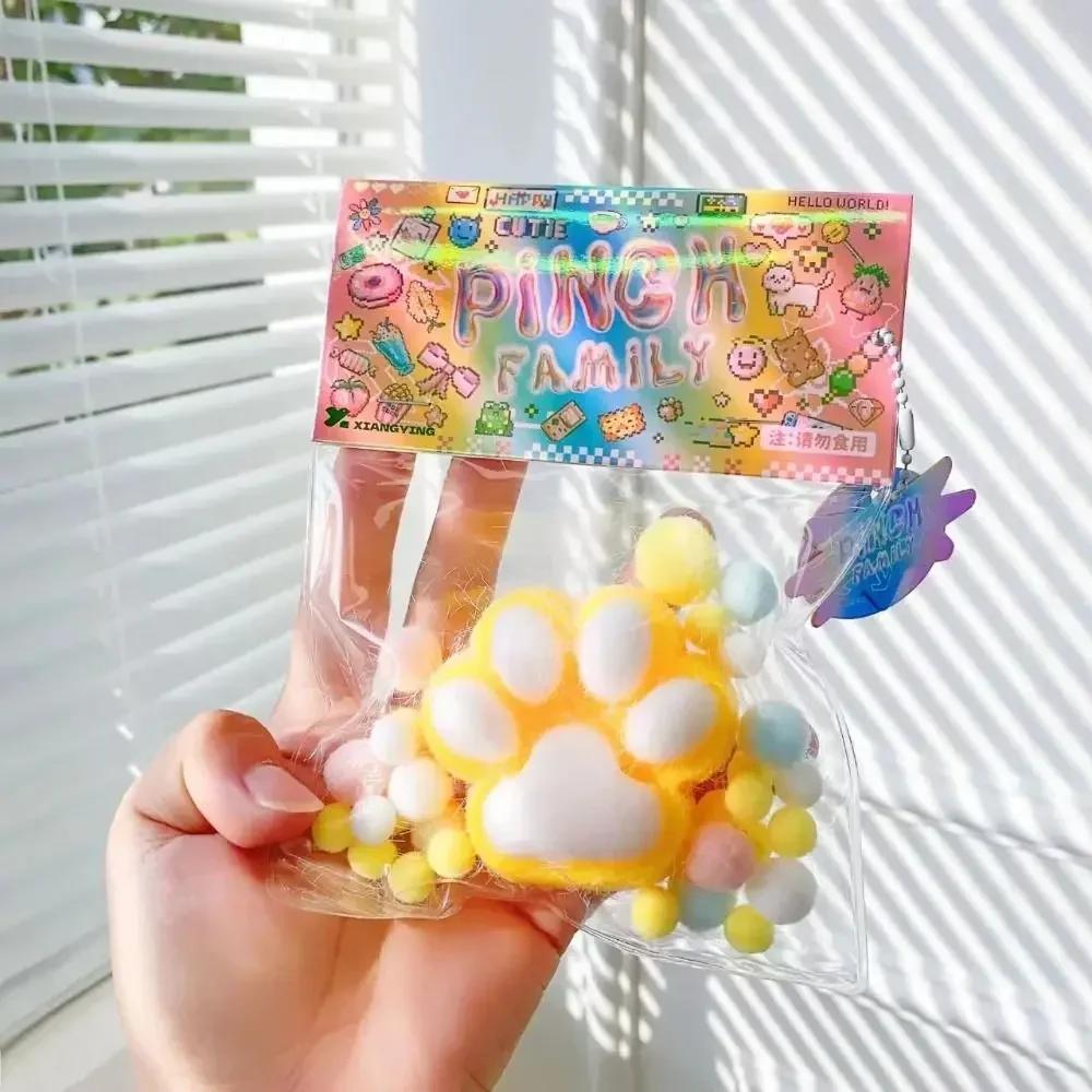 Squeeze Cat Paw Toys Cute Soft Abreact Relief Relax Toys Sticky Decompressing Pinching Cat Paw Stress Relief Squishy Toy