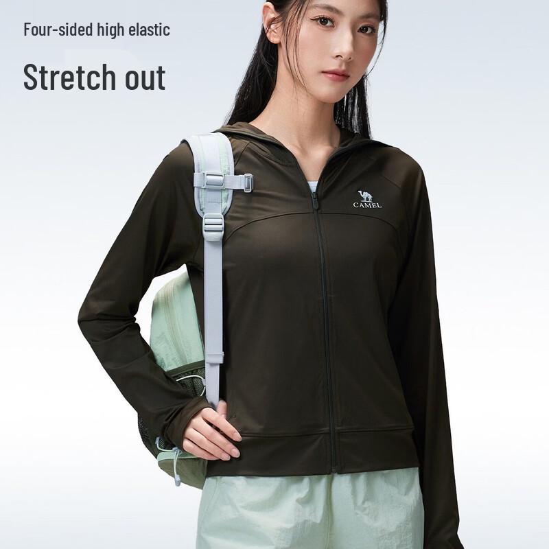 Camel Women's Outdoor Cool-Touch Sun Protection Jacket with Silver-Coated Brim