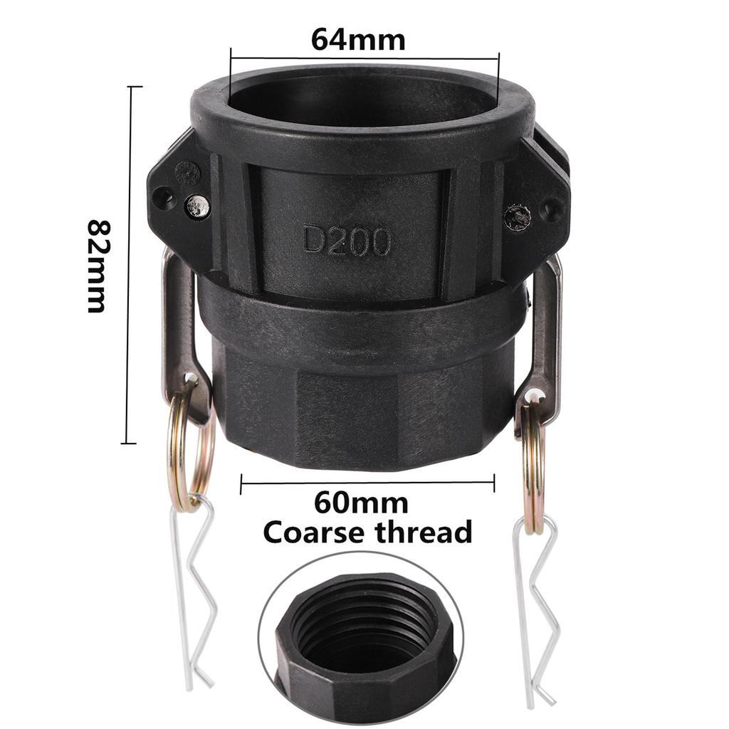 Cam Lock Adapter IBC Tank Quick Connect Internal Cam Lock Fitting Type C Polypropylene Cam Lock Fitting Standard Female Fitti