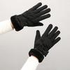 Ski Gloves Women Winter Fleece Thickened Warm Plush Cotton Waterproof Touch-Screen Gloves For Outdoor Riding Mountaineering