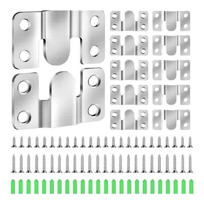 Wandhaken aus Edelstahl mit Dübeln, perfekt für die Aufhängung im Galerie-Stil, Edelstahl-Bilderrahmen-Haken