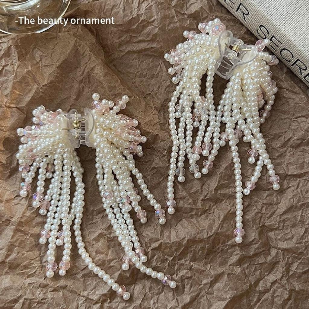 1PC Temperament, Beaded, Fringe, Hair Clips, Back of the Head, New, Half-Updo, Hair Accessories, High Ponytail