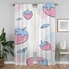 Kitchen Curtains for Living Room Curtain a Lot of Flowers Shades Partition Blinds Tulle for Bedroom Halloween Decoration Elegant
