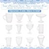 OLYCRAFT 24 Miniature Cups in 12 Miniature Plastic Miniature Dessert Miniature Drinking Glass Mini House Mini Dollhouse Accessories Varieties, Cups,