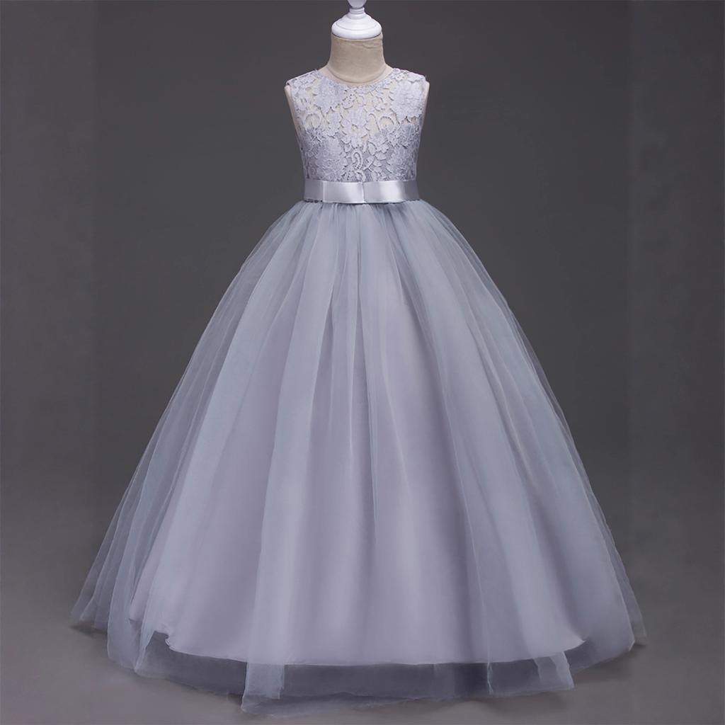 Children's Dress Princess Dress Big Children Lace Wedding Dress Long Tutu Skirt Vest Dress