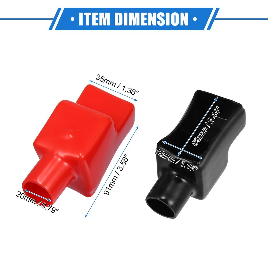 A Pair ABSOPRO Terminal Insulation Cover Terminal Cover Terminal Cover 20mm