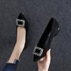 Women's Shoes Rhinestone Low Heel Elegant Diamond Black with Crystals Office Pointed Toe Formal Ladies Pumps Summer 2025 Stylish