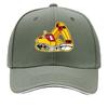 Adjustable Hat Featuring an Cartoon Excavator a Breathable Baseball Cap That Provides Cozy Suitabl Sandwich Baseball Cap