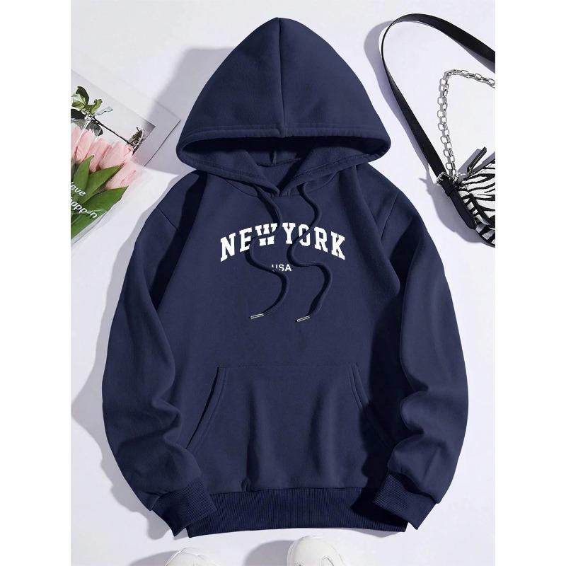 

Толстовка с буквенным принтом для мужчин и женщин, свободная флисовая толстовка с капюшоном, пуловер с капюшоном, одежда с круглым вырезом и карманом, толстовки и свитшоты для пар, унисекс 3XL темно-синий