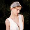 Tulle Bow With Pearls Wedding Headdress White Bridal Veils  for Women's Wedding Veils