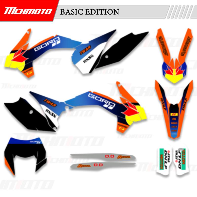 MCHMFG For KTM SX SXF XC XCF 2013 2014 2015 EXC XCW 2014 2015 2016 Motorcycle Graphics Decals Stickers Kits  Number Name