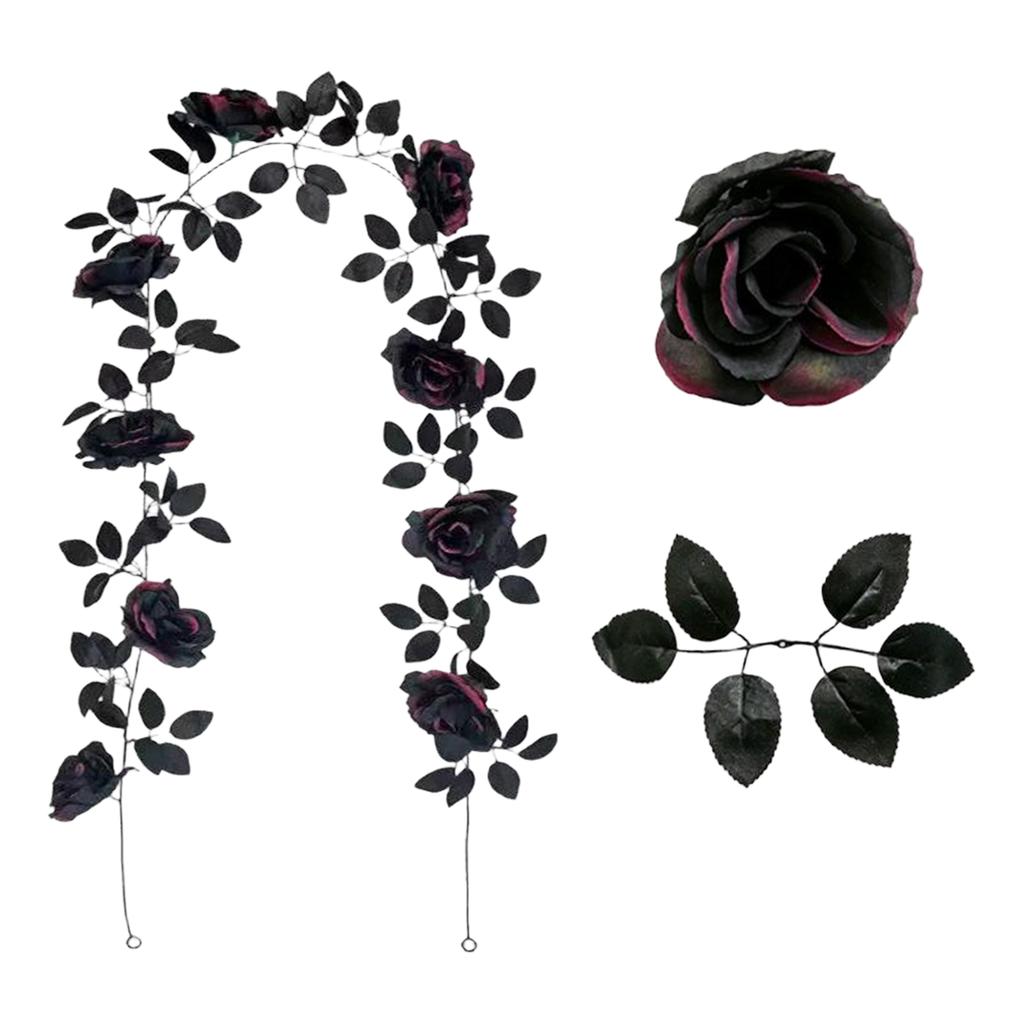 Artificial Maple Leaf and Rose Door Hanging Wreath for Outdoor Home Decoration