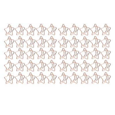 Lot de 50 trombones pentagrammes en métal doré, processus de galvanoplastie, sans décoloration, mignons